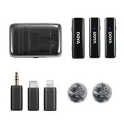 BOYA Wireless Lavalier Microphone System, Clip-on Mic, Auto Sync, 100m Transmission, Noise Reduction