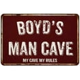 thumbnail image 1 of BOYD'S Man Cave Red Grunge Sign Metal 8x12 Decor 108120003040, 1 of 1