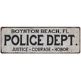 thumbnail image 1 of BOYNTON BEACH, FL POLICE DEPT. Home Decor Metal Sign Gift 8x24 108240012458, 1 of 1