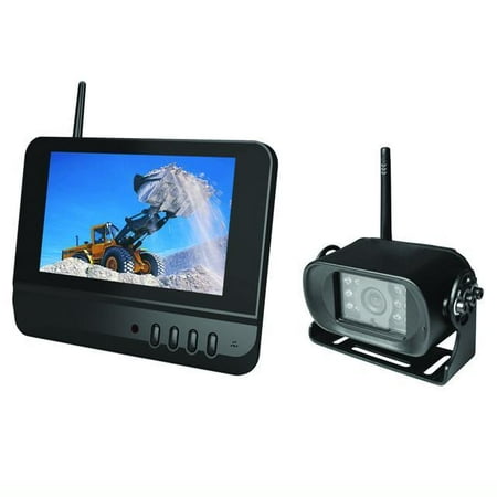 BOYO - Digital Wireless Rearview Camera with 7" Color LCD Monitor - Black