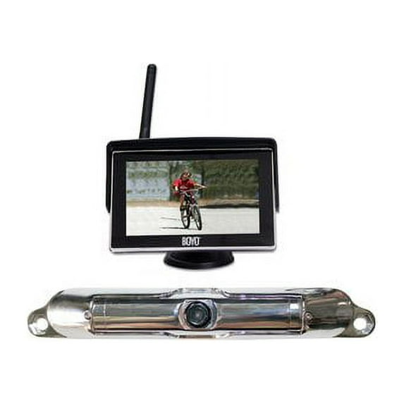 BOYO VTC404R WiFi Wireless Chrome Bar-Type Camera and Wireless 4.3" Monitor Package, VTC404R