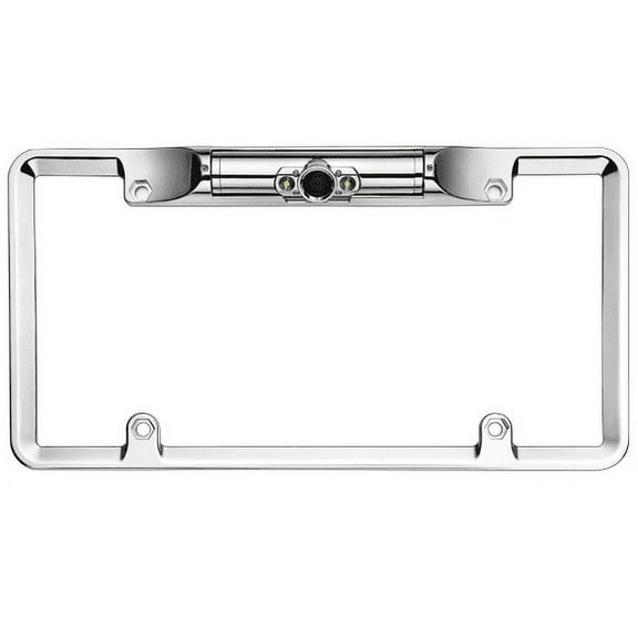 BOYO VTL200CL - Full-Frame License Plate Backup Camera with Parking Lines and LED Lights (Chrome)