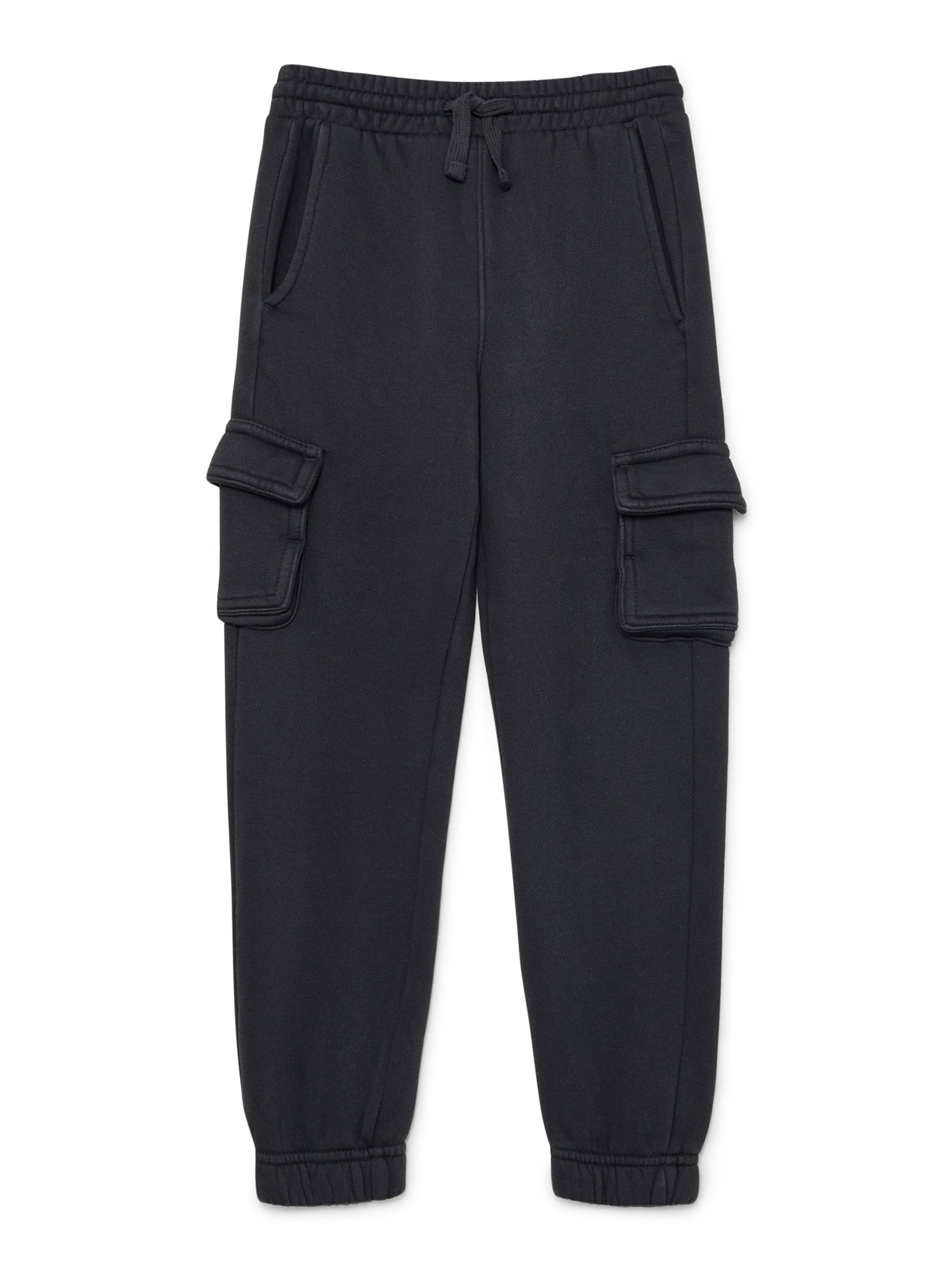 Wonder Nation Boys Garment Dyed Fleece Cargo Pants, Sizes 4-18 & Husky
