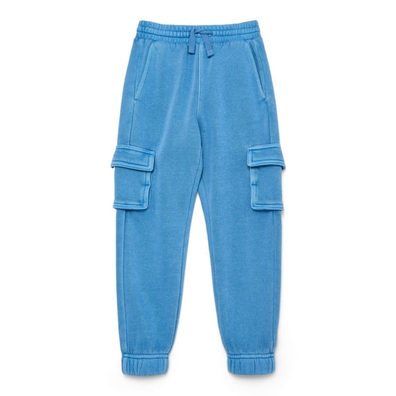 Wonder Nation Boys Garment Dyed Fleece Cargo Pants, Sizes 4-18 & Husky