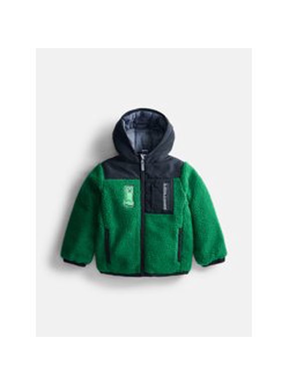 Boys’ Faux Shearling Jacket with Hood, Sizes XS-XL
