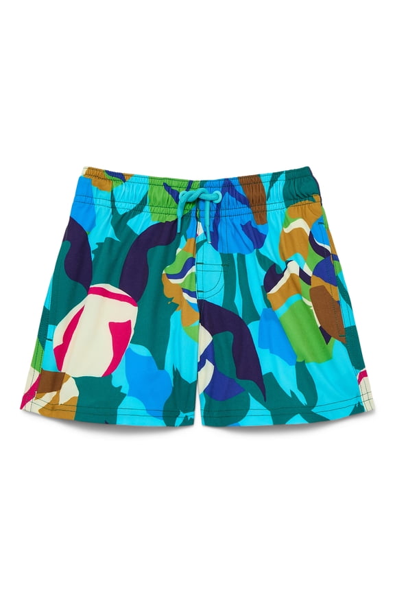 Boys Abstract Print Swim Trunks with UPF50, Sizes 4-18 & Husky, Family Swim