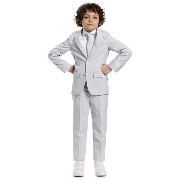OppoSuits Boys' Suits BOYS Groovy Grey - US 8Y Grey