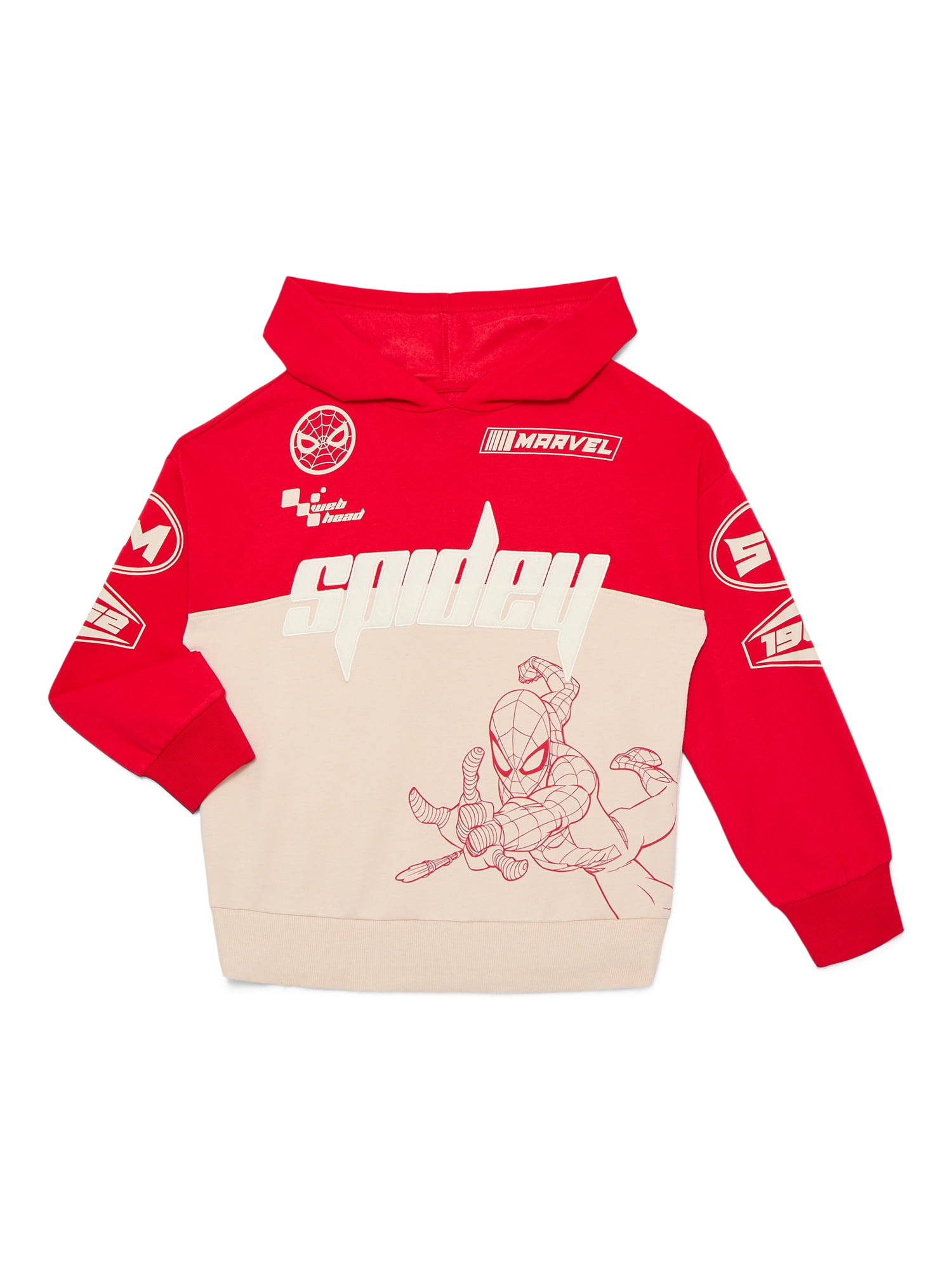 Spider-Man Boys' Graphic Colorblocked Hoodie Sweatshirt, Sizes 4-18