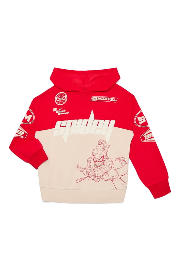 Spider-Man Boys' Graphic Colorblocked Hoodie Sweatshirt, Sizes 4-18