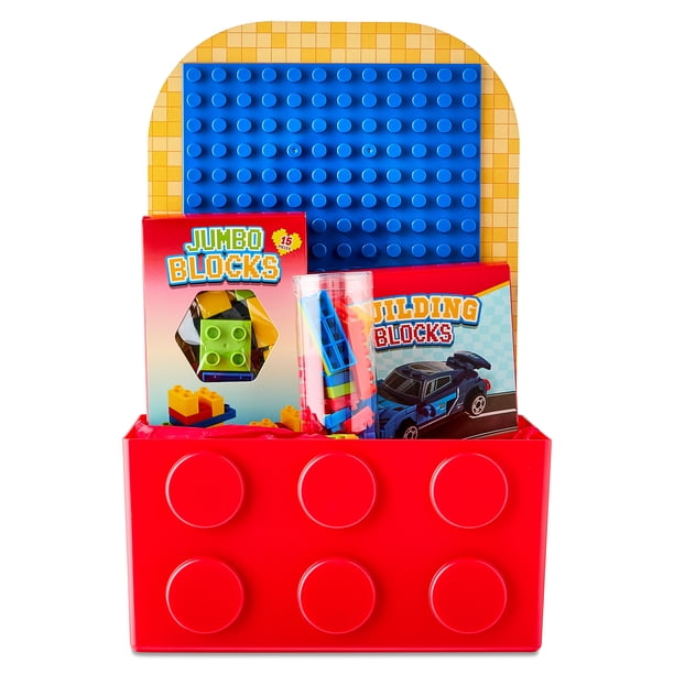 Easter Pre-Filled Boys Red Blocks Easter Basket,Brand by Vendor Labeling, Age 5&Up