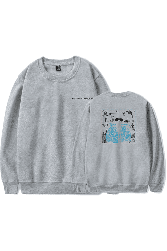 BOYWITHUKE Merch Crewneck Hoodies Men Women Winter Fashion Sweatshirt Long Sleeve Streetwear Top
