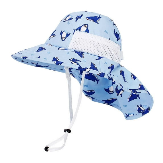 BOZHOU Boy Girl Toddler Baby Sun Hat with UPF 50+ Outdoor Adjustable Beach Hat - Swim Caps Beach Hats Outdoor Summer