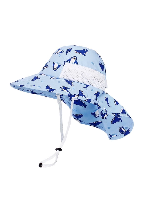 Boy Girl Toddler Baby Sun Hat with UPF 50+ Outdoor Adjustable Beach Hat - Swim Caps Beach Hats Outdoor Summer