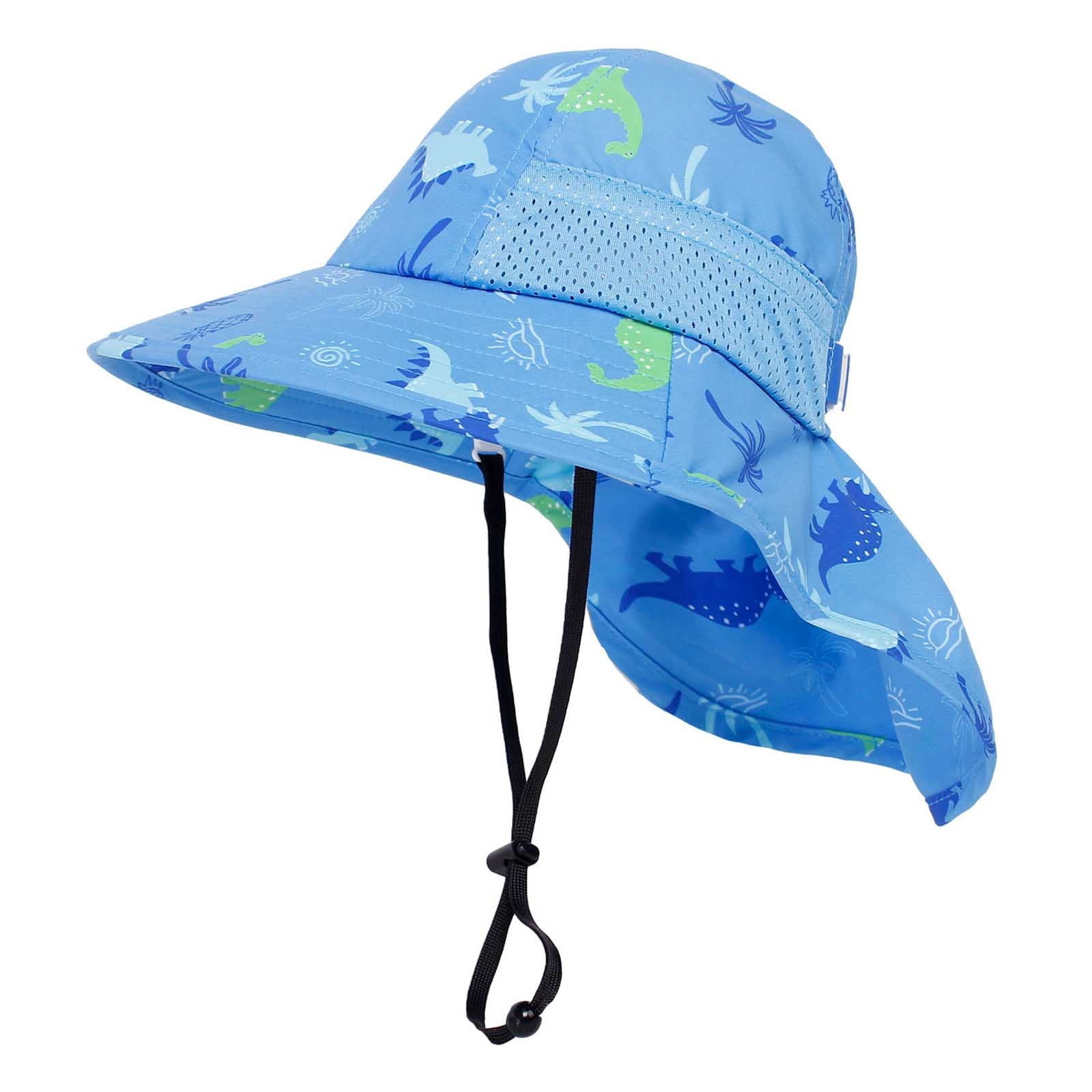 BOZHOU Boy Girl Toddler Baby Sun Hat with UPF 50+ Outdoor Adjustable ...