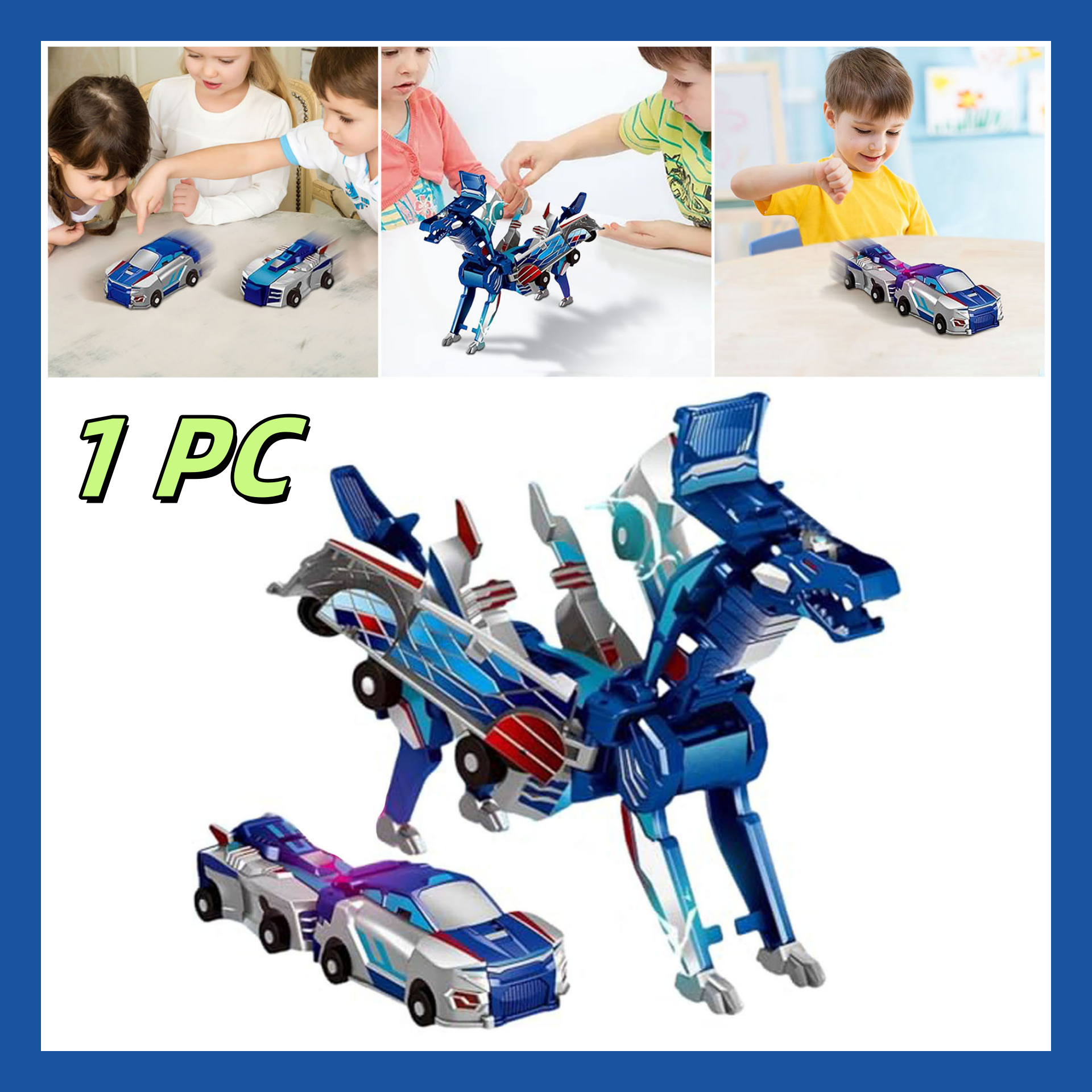 Transform Fun BOZHOU Transformer Toys, Dinosaur Transforming Car Toy, Magnetic Cars ...