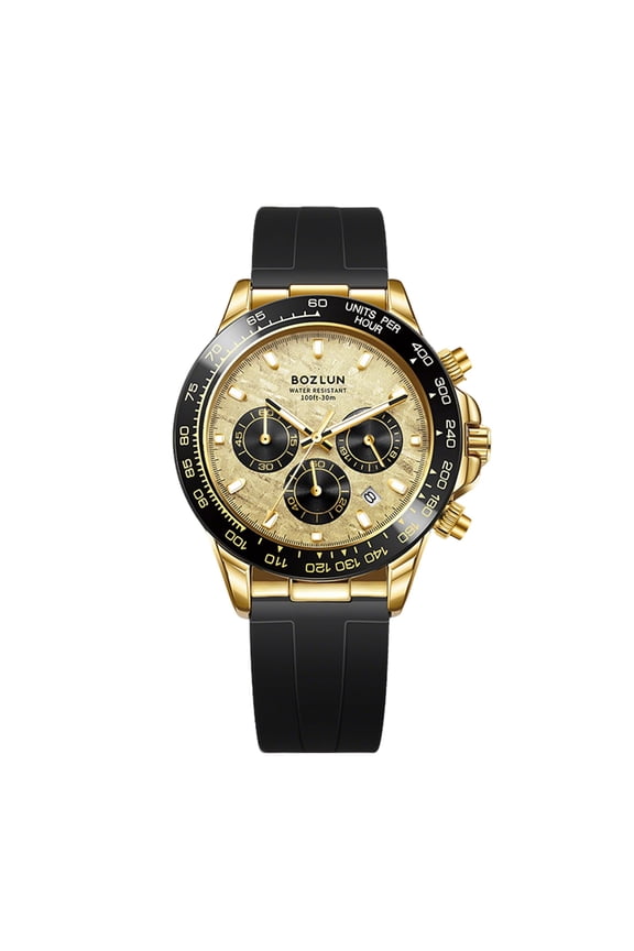 Men's Watches Chronograph Multifunction Sport Wrist Watch Analog Business Waterproof Quartz Watches for Men