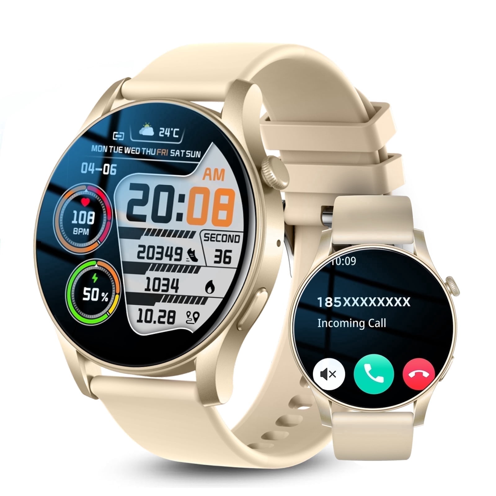SKMEI Smart Watch for Men Women, 1.43" HD Smartwatch (Answer/Make Call), Fitness Tracker with 100+ Sport Modes, Activity Tracker for Android iOS