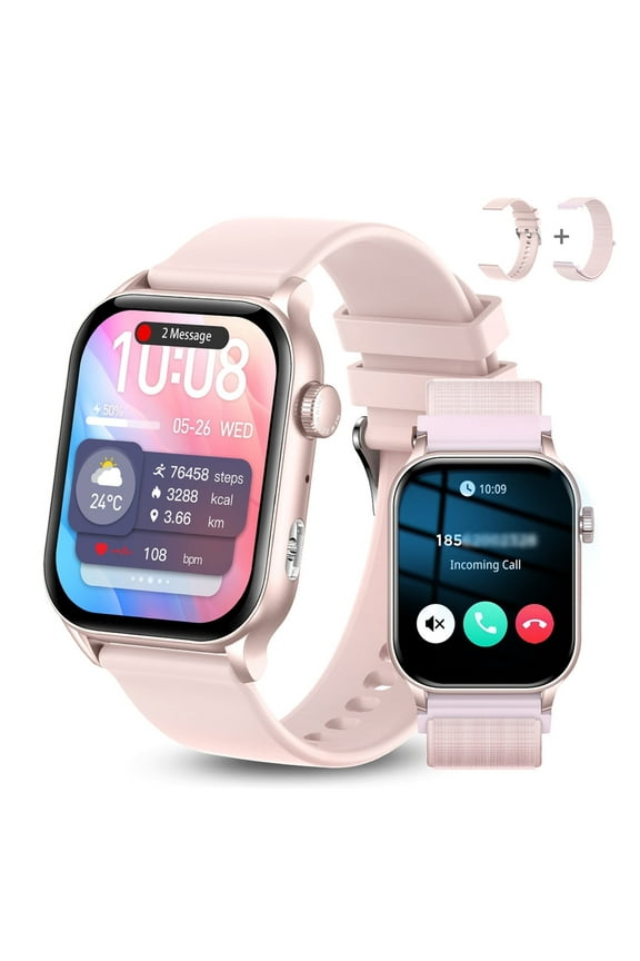 Smart Watch for Men/Women, 1.95" Fitness Tracker Watches with Bluetooth Calls/Flashlight/100+ Sport Modes for Android and iPhone