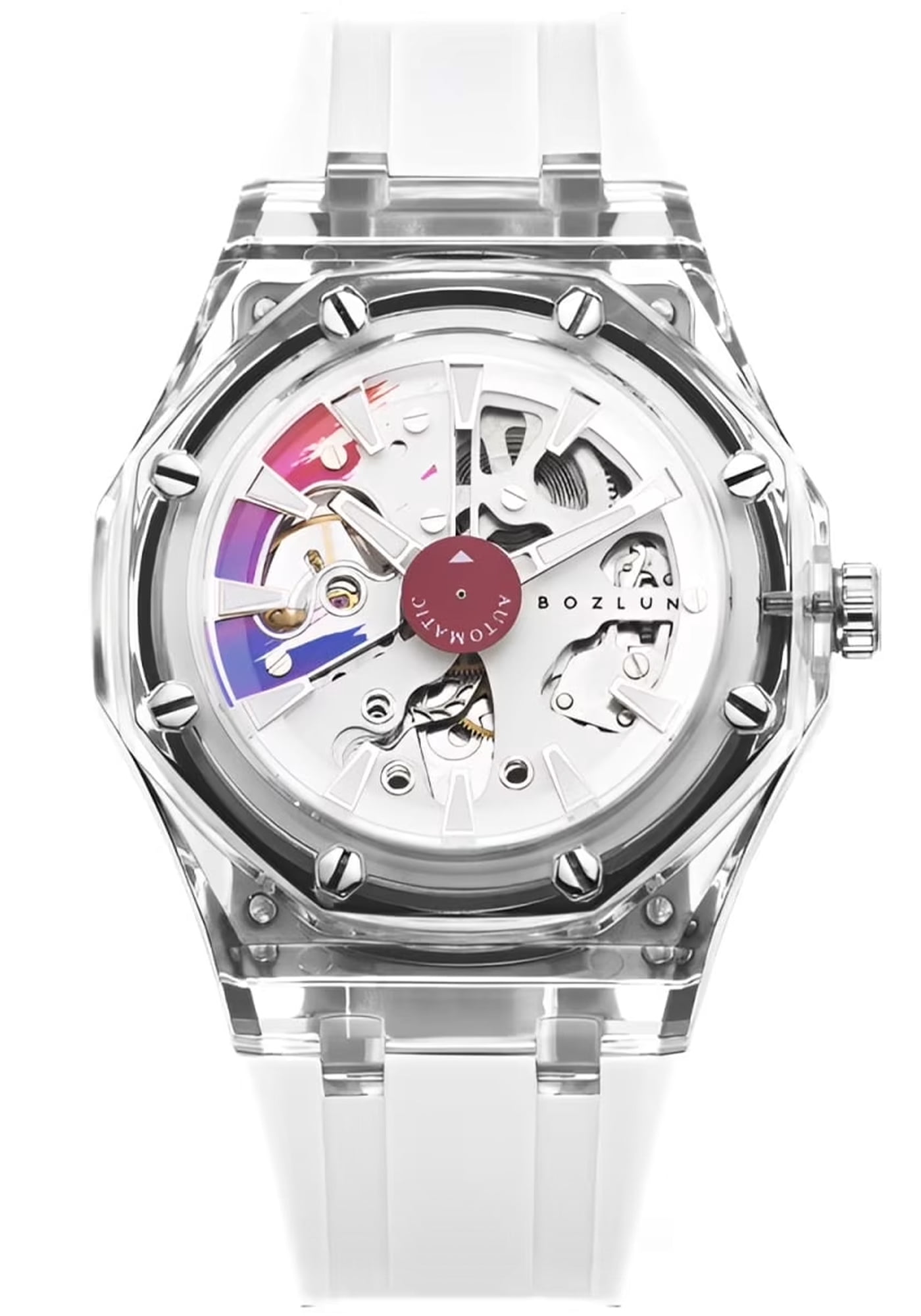 BOZLUN Watches for Men Skeleton Automatic Mechanical Watch Luxury Dress Stainless Steel Waterproof Luminous Wrist Watches