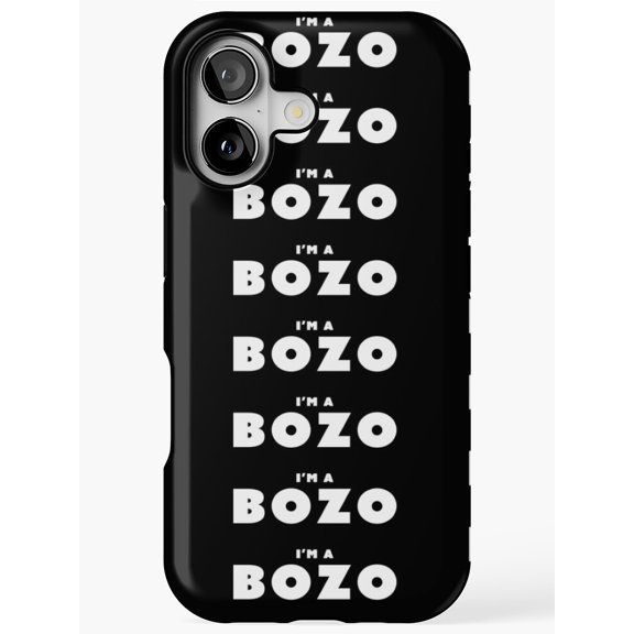 BOZO Bold Statement Typography Phone Case for iPhone 17 16 15 14 13 12 11 Pro Max