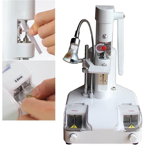 BOptical Lens Groover Drilling Machine For Frameless Glasses,Optical Eyeglass Driller Machine W/Led Lamp,Automatic Groover For Resin