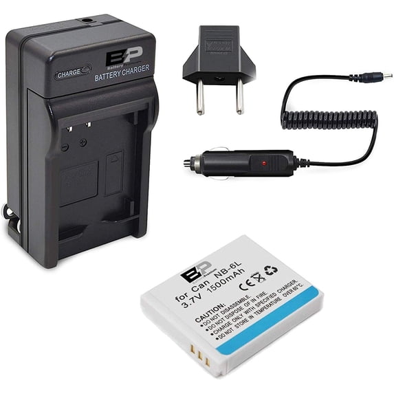 BP 1- NB-6L Battery & Charger for Canon NB-6L, NB-6LH For PowerShot D30, S120,SD1200 IS, SD1300 IS, SD3500 IS, SD4000 IS, SX280 HS, SX510 HS, SX520 HS, SX530 HS, SX600 HS, SX610 HS, SX700 HS, SX710 HS