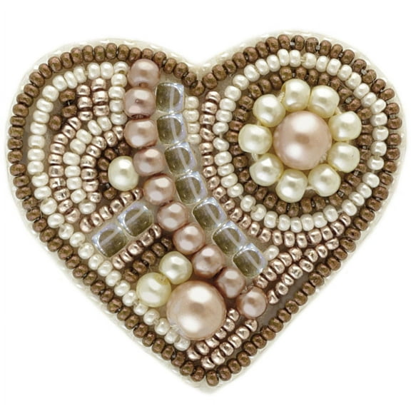 BP-185C Beadwork kit for creating brooch Crystal Art Set of pictures "Gingerbread"