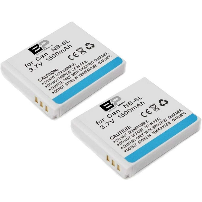 BP 2-Pack NB-6L Batteries for Canon NB-6L, NB-6LH for PowerShot