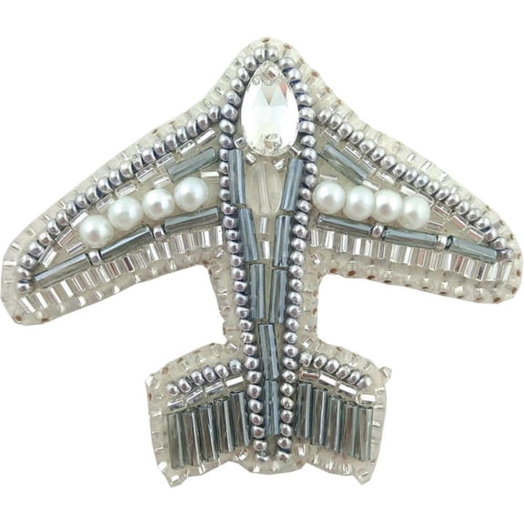 Crystal Art Beadwork kit for Creating Brooch BP-222C Aircraft