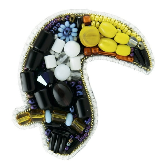 BP-260C Beadwork kit for creating brooch Crystal Art "Toucan"