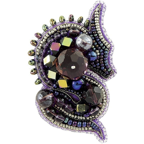 BP-268C Beadwork kit for creating brooch Crystal Art "The Dragon"