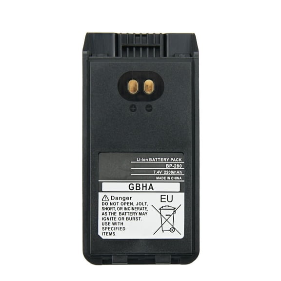 BP-280 BP-280LI BP-279 2200mAh Two Way Radio Battery Replacement for Portable Radio IC-A16 IC-A16E IC-F1000 IC-F1000S IC-F2000 IC-F2000S IC-V88 IC-U88 with Belt Clip