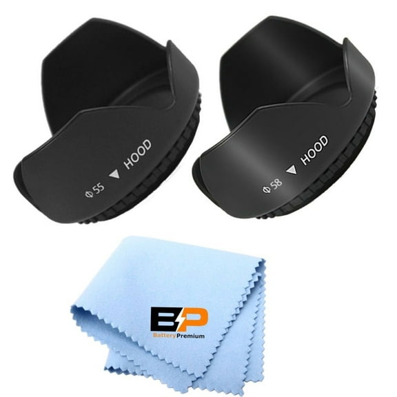 BP 55mm and 58mm Digital Tulip Flower Lens Hood for Nikon D3500, D5600, D3400 DSLR Camera with Nikon 18-55mm f/3.5-5.6G VR AF-P DX and Nikon 70-300mm f/4.5-6.3G ED