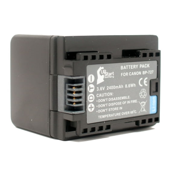 BP-727 Decoded Battery for Canon HF R300, HF R400, HF M500, HF M50, HF M52, HF R40, HF R30, HF R42, HF R32 Camcorder