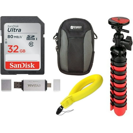 BP Accessory Kit Compatible for Olympus TG-6 Digital Camera 32GB Memory + 7 Tripod + SD Card Reader + Case + Floating Strap + Lens Leaning Kit Bundle 32GB Bundle