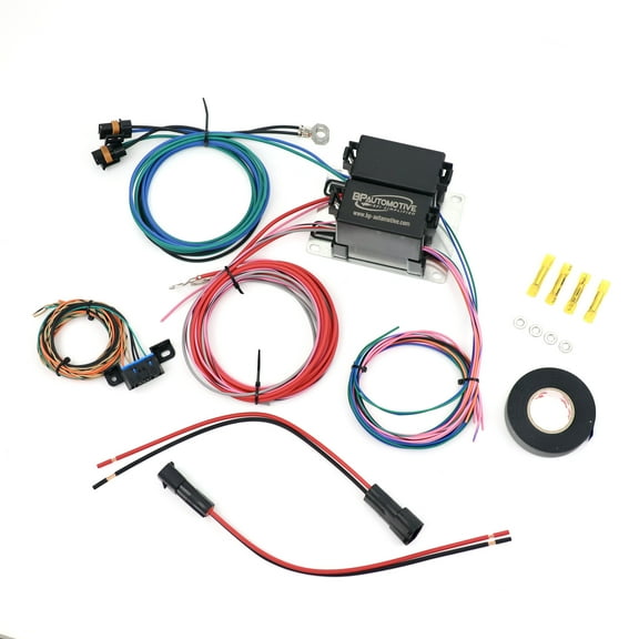BP Automotive LS Swap Wire Harness Fuse Block with Fans Stand alone Wiring Harness OBD2 Port