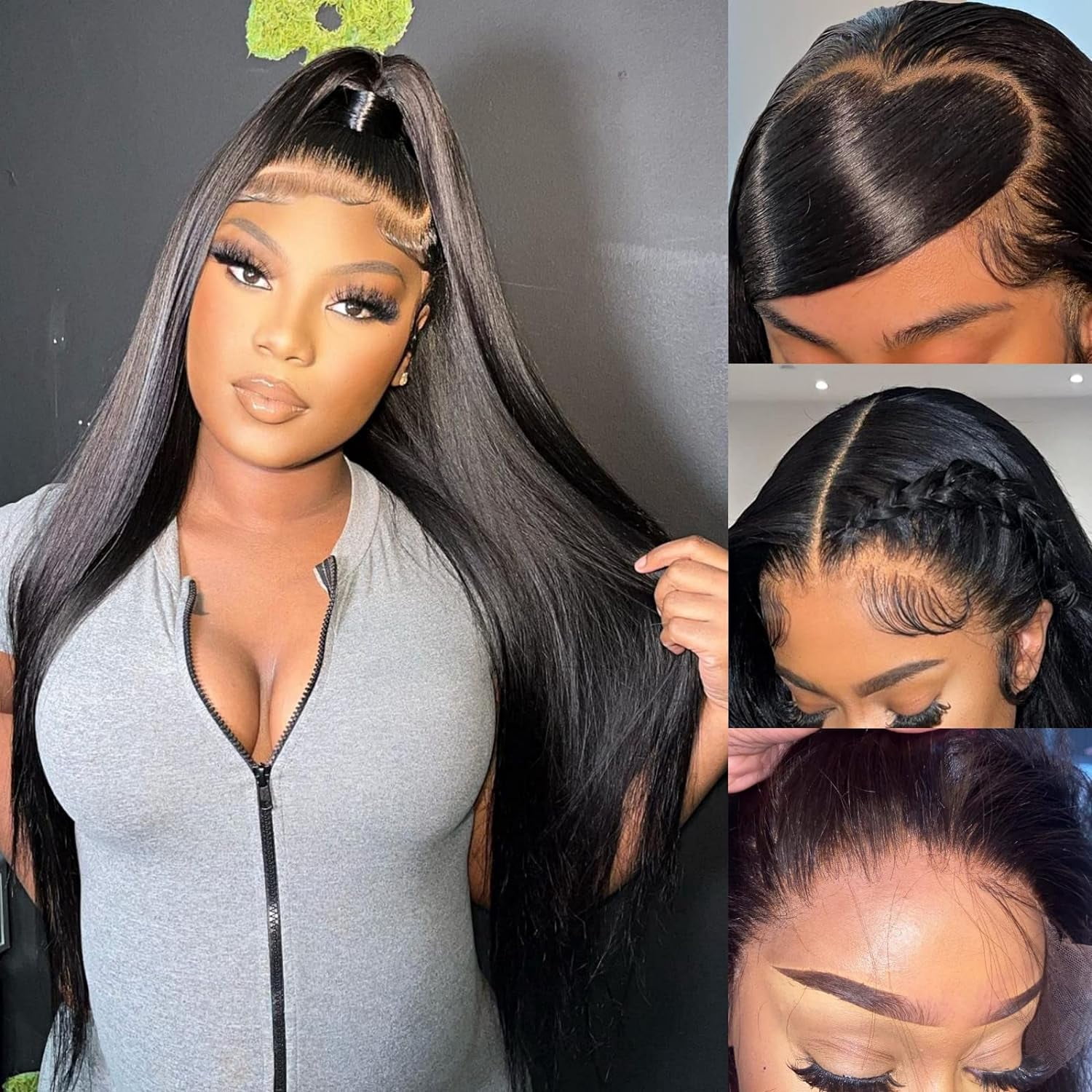 BP BonniePick 200% Density 24 Inches Lace Front Wigs Human Hair 14A Grade 13x4 Straight Lace Front Wigs Human Hair Wigs HD Transparent Human Hair Pre Plucked Bleached Knots