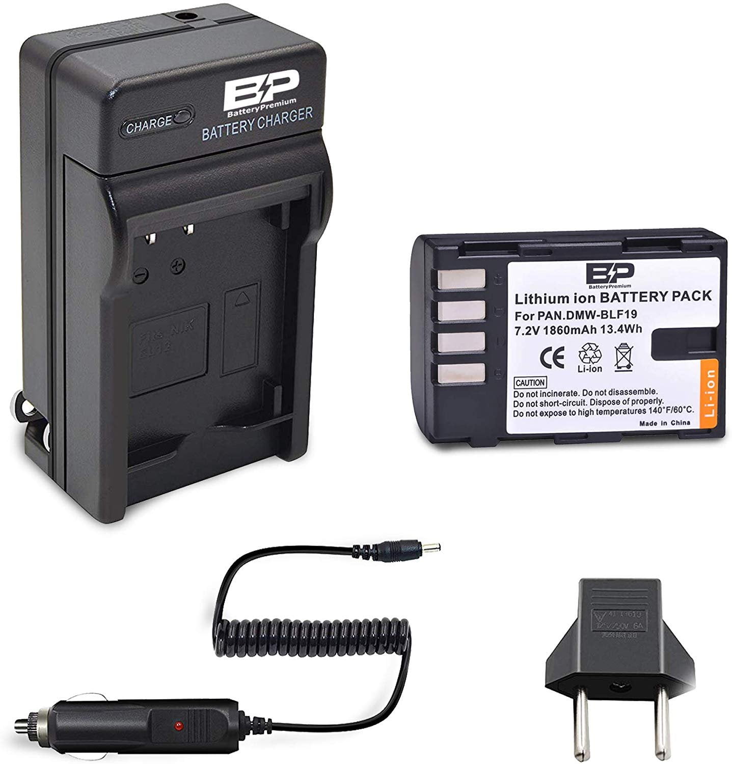 BP DMW-BLF19 Rechargeable Battery and Charger for Panasonic Lumix