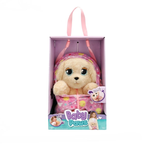 Baby Paws Labrador Interactive Plush with Portable Blanket Bag