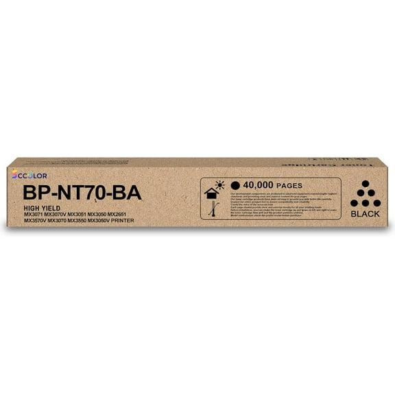 BP-NT70 BP-NT70BA Black Toner Cartridge Replacement for Sharp BP-50C26 BP-50C31 BP-70C36 BP-70C45 BP-70C55 BP-70C65 BP-50C36 BP-50C45 BP-50C55 BP-50C65 BP-70C31 Printer