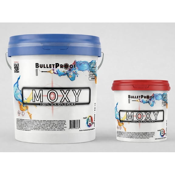 BP Resins: Moxy |100% Solids Epoxy Resin Kit (3 Gallon) Solvent-Less, Two Component Gloss Coat Finish- Low VOC! Industrial Use, Garages, Floors, Wood, Acrylic & More! (Black)