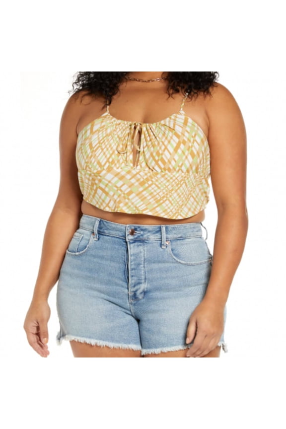 Tie Detail Crop Camisole, Size 1X