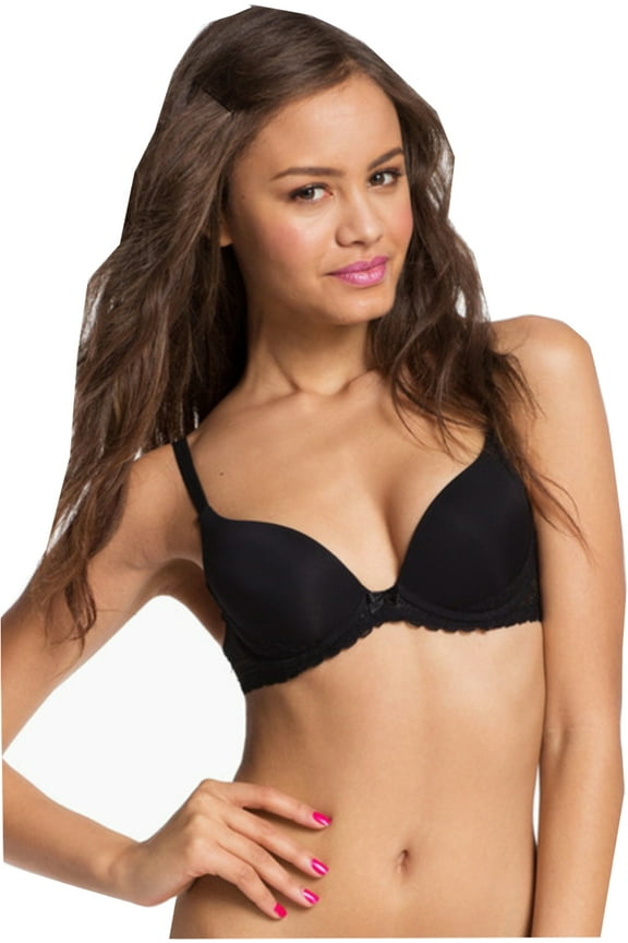 Undercover Holly Push-Up Bra-Underwire-Padded with Lace-Black-34DD
