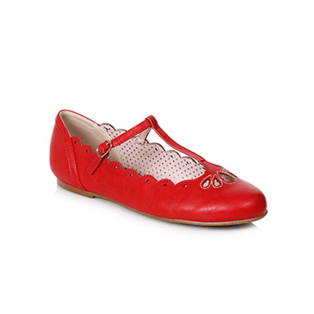 BP100-MAILA, Flat T-Strap Shoe