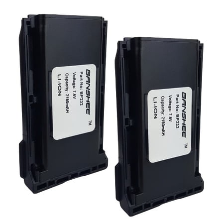 BP232 BP232N Replacement battery for Icom F14/F24, F3011/4011, F3013/4013 2 -Pack