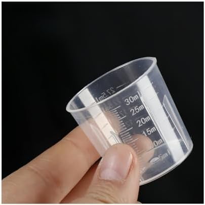 BPA-Free 30ml (1oz) Liquid Measuring Cups (10-Pack) - Mini Plastic Graduated Beakers for Kitchen, Lab, Crafts, Resin - Clear Dual Scale, Accurate safety, Stackable$$Home Decor, Kitchen, & Other