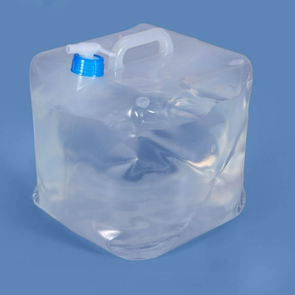 BPA Free Collapsible Water Container with Spigot, Camping Water Storage Carrier Jug for Outdoors Hiking Backpack & Survival Kit, Foldable Portable Water Canteen 5.3 Gallon