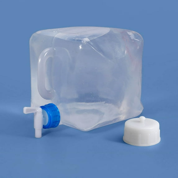 BPA Free Collapsible Water Container with Spigot, Camping Water Storage Carrier Jug for Outdoors Hiking Backpack & Survival Kit, Foldable Portable Water Canteen