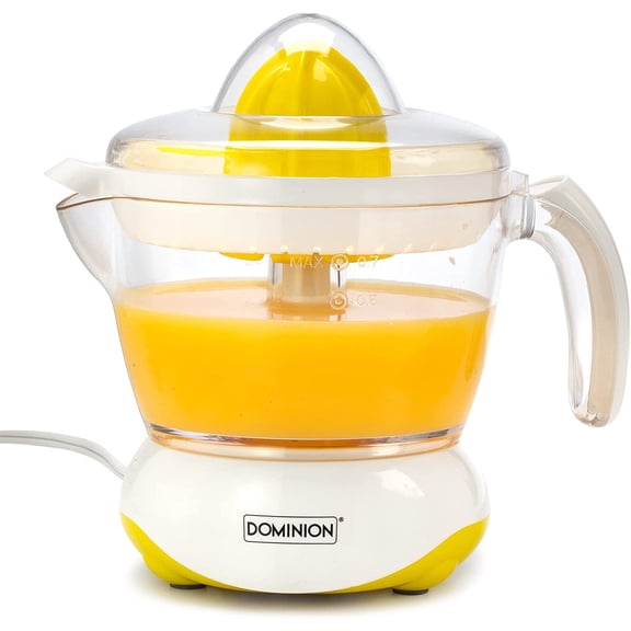 BPA-Free Electric Citrus Juicer Extractor, Compact Volume Pulp Control, Oranges, Lemons, Limes, Grapefruits with Easy Pour Spout, 24oz, White