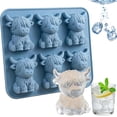 thumbnail image 1 of BPA-Free Highland Cow Ice Cube Tray - 3D Animal Shaped Mold for Whiskey, Bourbon & Homemade Drinks, 1 of 6